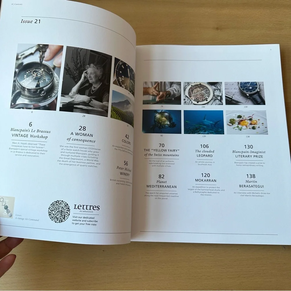 Blancpain Lettres Du Brassus Issue 21 Watch Catalog
